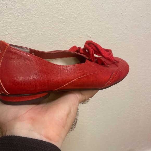 Lucky Penny Red Loafer Shoes - Picture 4 of 6